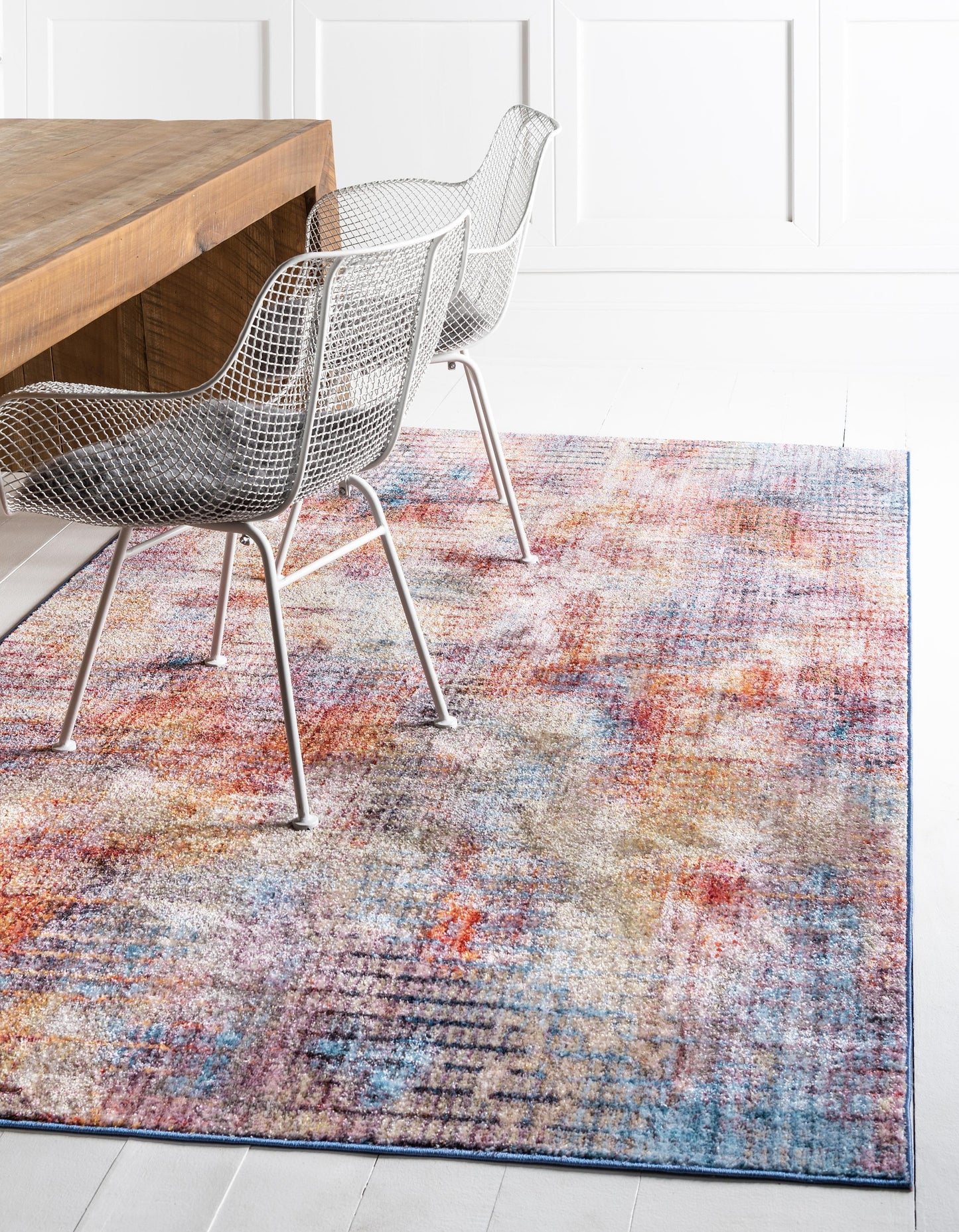 Gaige - Moderner Verblasster Gitter-Teppich