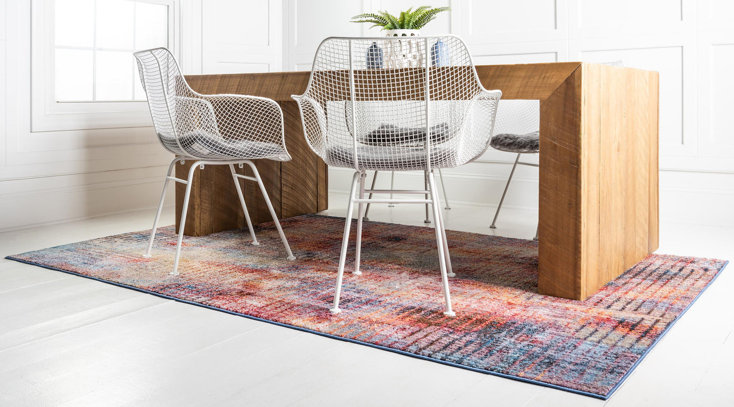 Gaige - Moderner Verblasster Gitter-Teppich