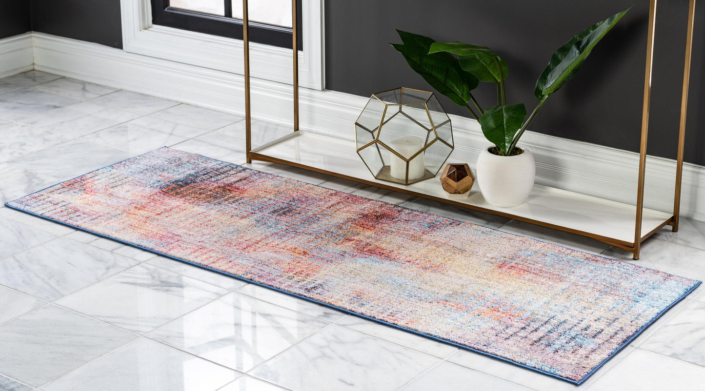 Gaige - Moderner Verblasster Gitter-Teppich